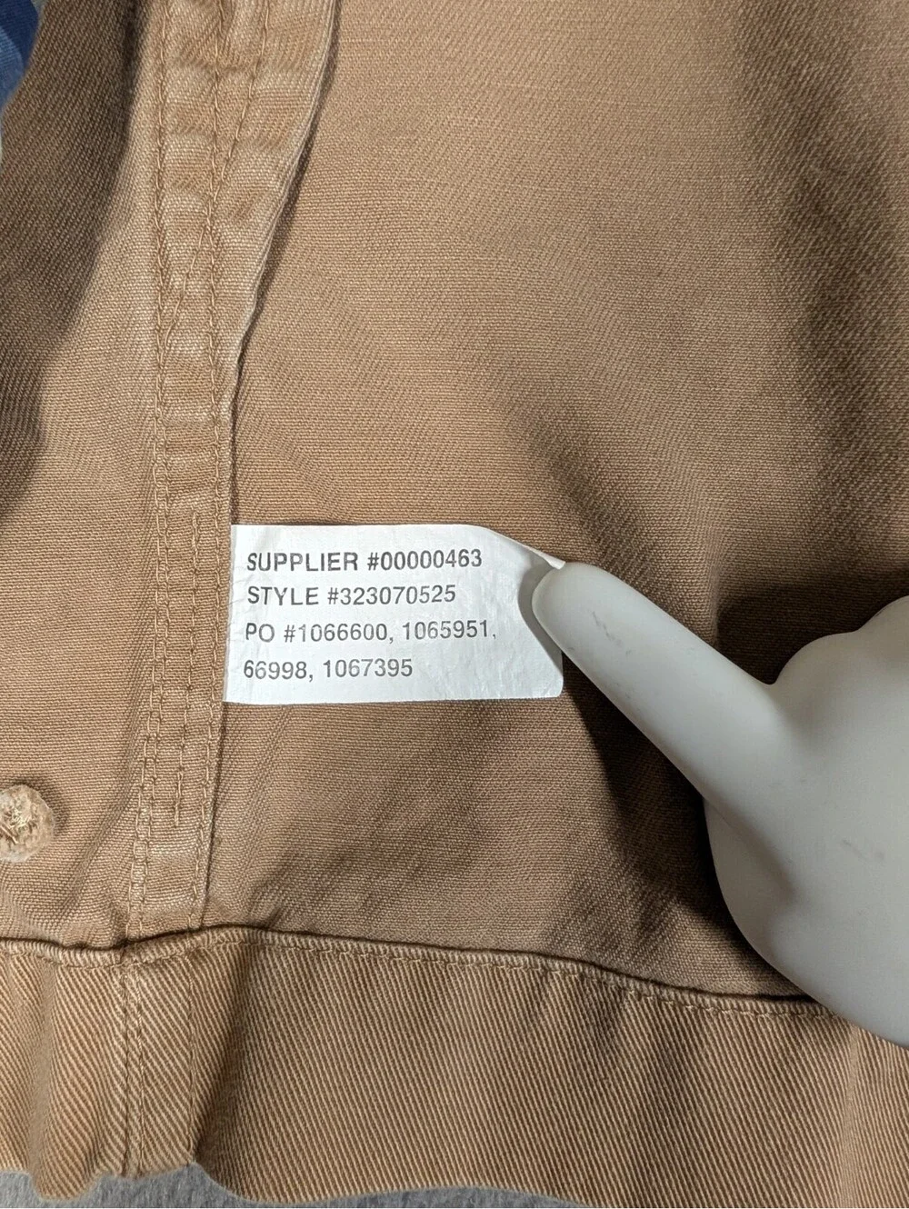 Polo Ralph Lauren Boys Youth S 10 Khaki Canvas Plaid Lined Jacket Coat Full Zip